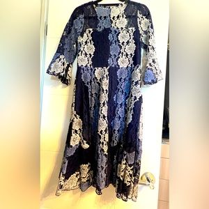 Lace dress blue colors